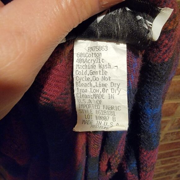 Vintage 1980s Plaid Shacket blazer USA medium - Picture 4 of 4